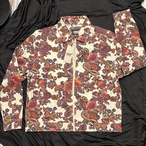 Fresh Multicolor Floral Zip-Up oversize